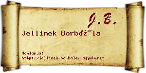 Jellinek Borbála névjegykártya